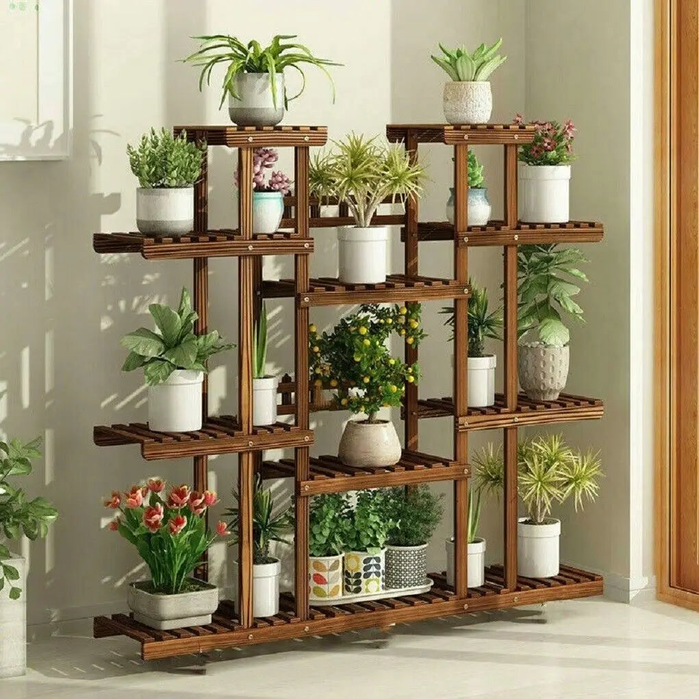 Wooden Multi-Tier Plant Stand