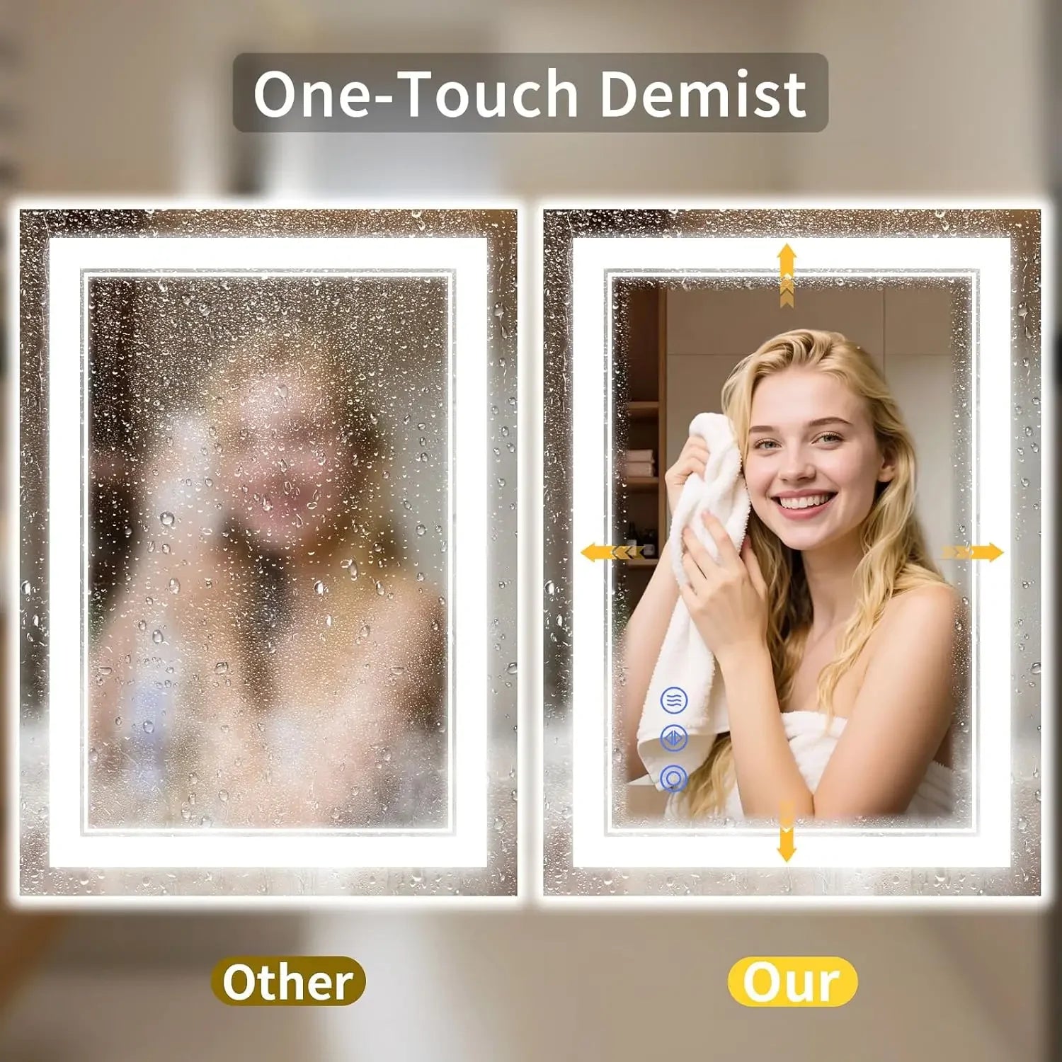 24"x32" LED Bathroom Mirror with Lights