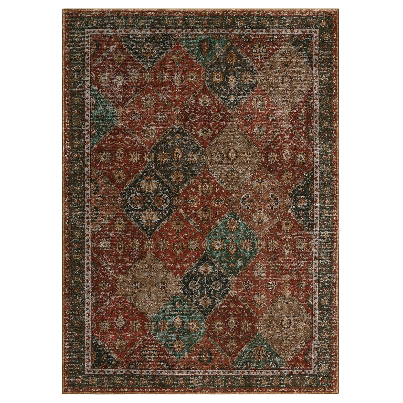 Blue and White Living Room Area Rug