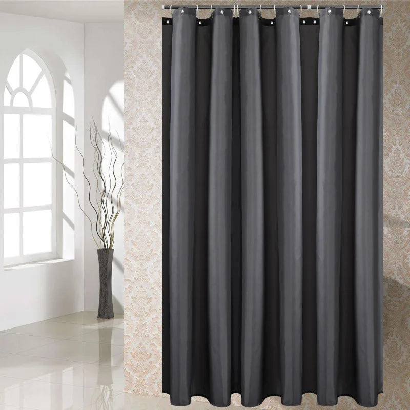 Waterproof Shower Curtain with 12 Hooks