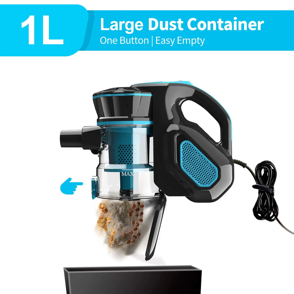 INSE I5 Corded Vacuum Cleaner with 600W Motor 18Kpa Powerful Stick Handheld Vaccum Cleaner for Home Pet Hair Hard Floor Cleaning