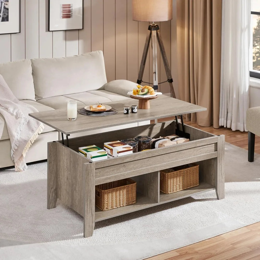 Lift Top Coffee Table with Hidden Storage Compartment
