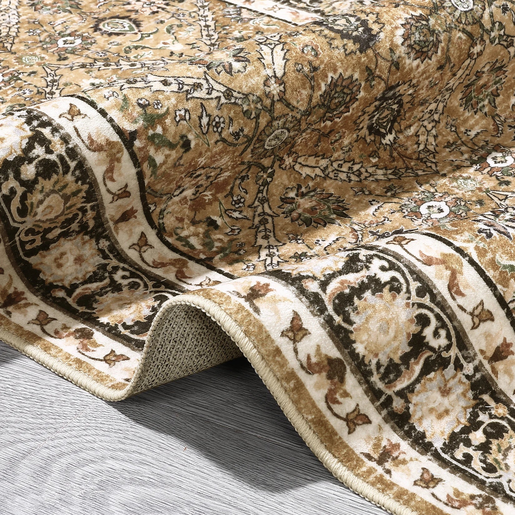 Blue and White Living Room Area Rug