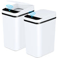2 Pack 12L Bathroom Automatic Trash Cans    White