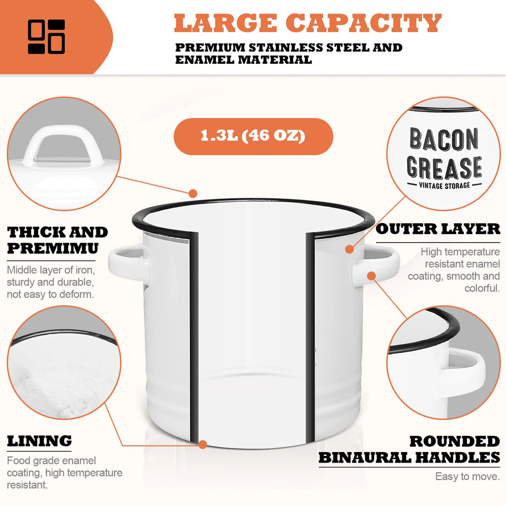 Bacon Grease Container with Strainer