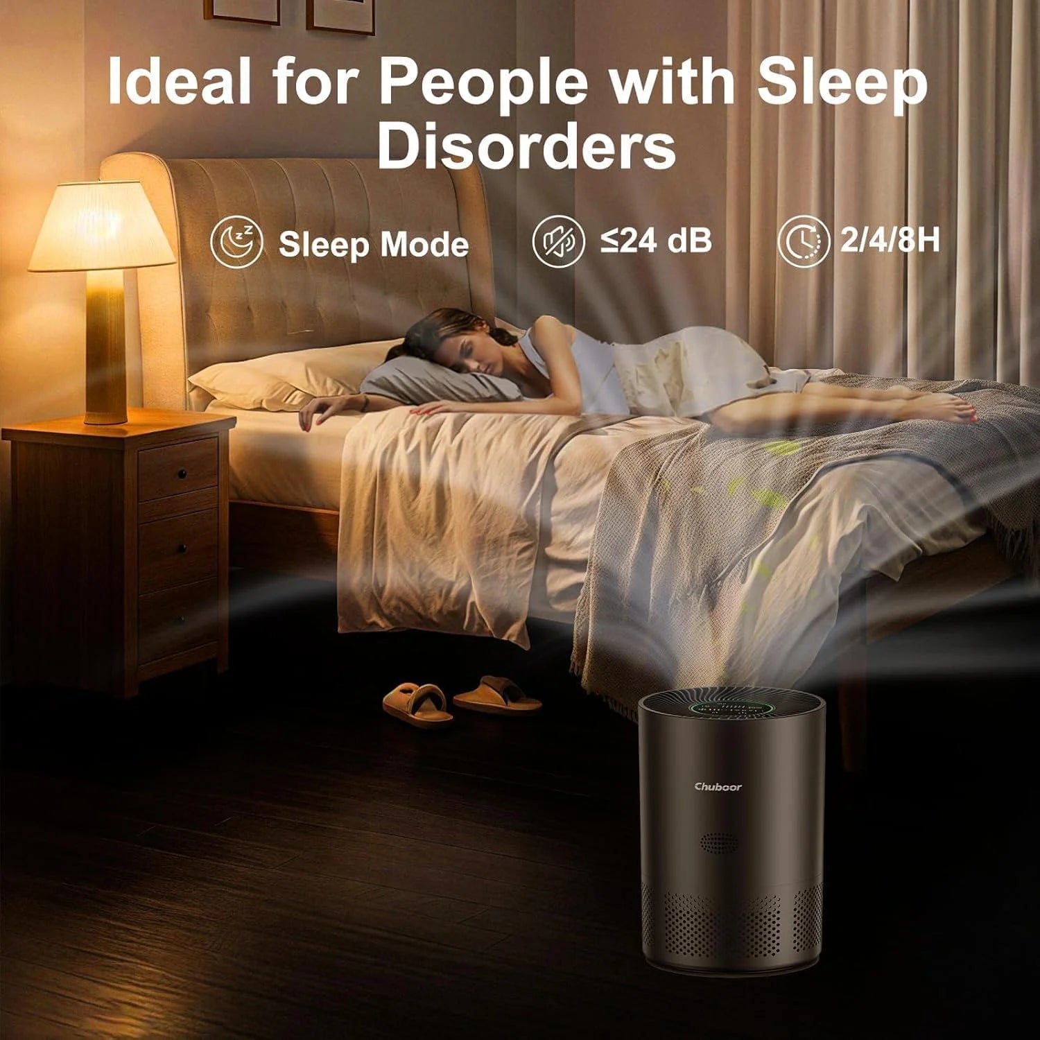 Chuboor Air Purifiers for Home H13 True HEPA for Bedroom Room kitchen washroom for Smoke and Dust Pollen Odors PM2.5 Detection