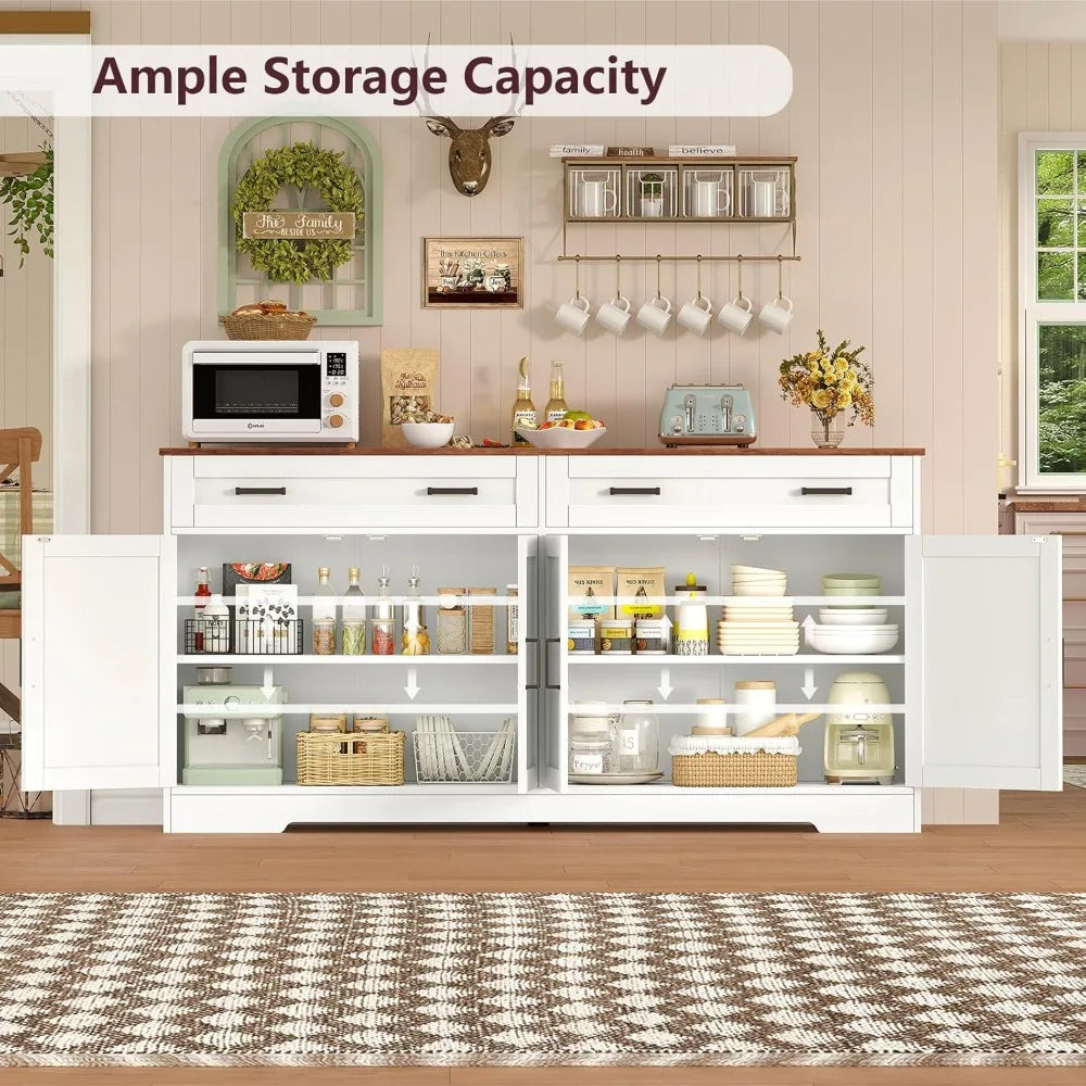 Buffet Cabinet with Storage and Drawers, Buffet Cabinet with