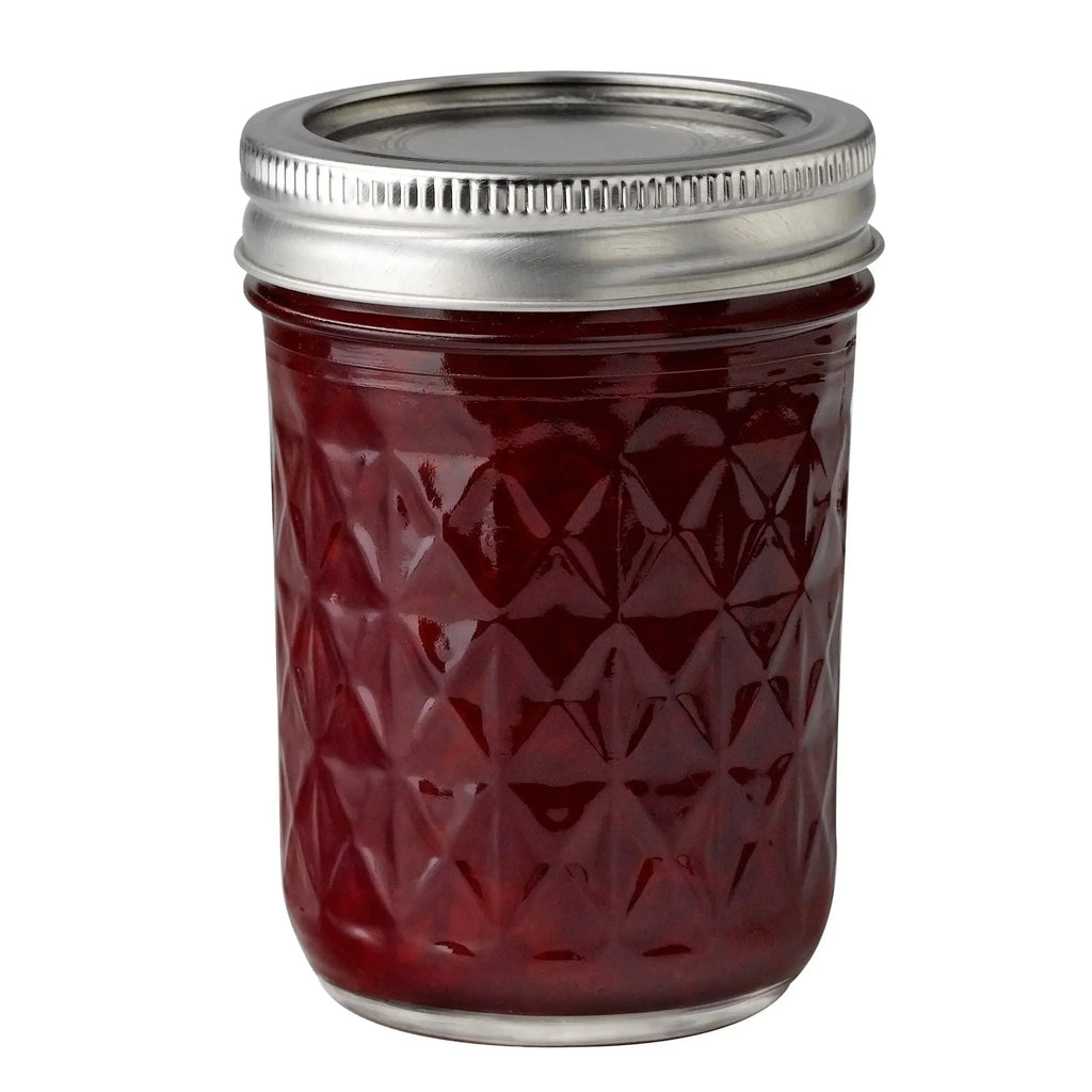 Ball Quilted Crystal Mason Jar w/ Lid & Band
