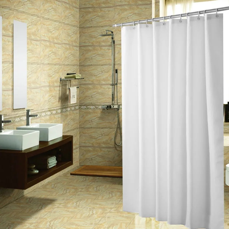 Waterproof Shower Curtain with 12 Hooks