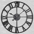 24 inch Large Roman Numeral Wall Clock, Indoor/Outdoor Patio, Waterproof