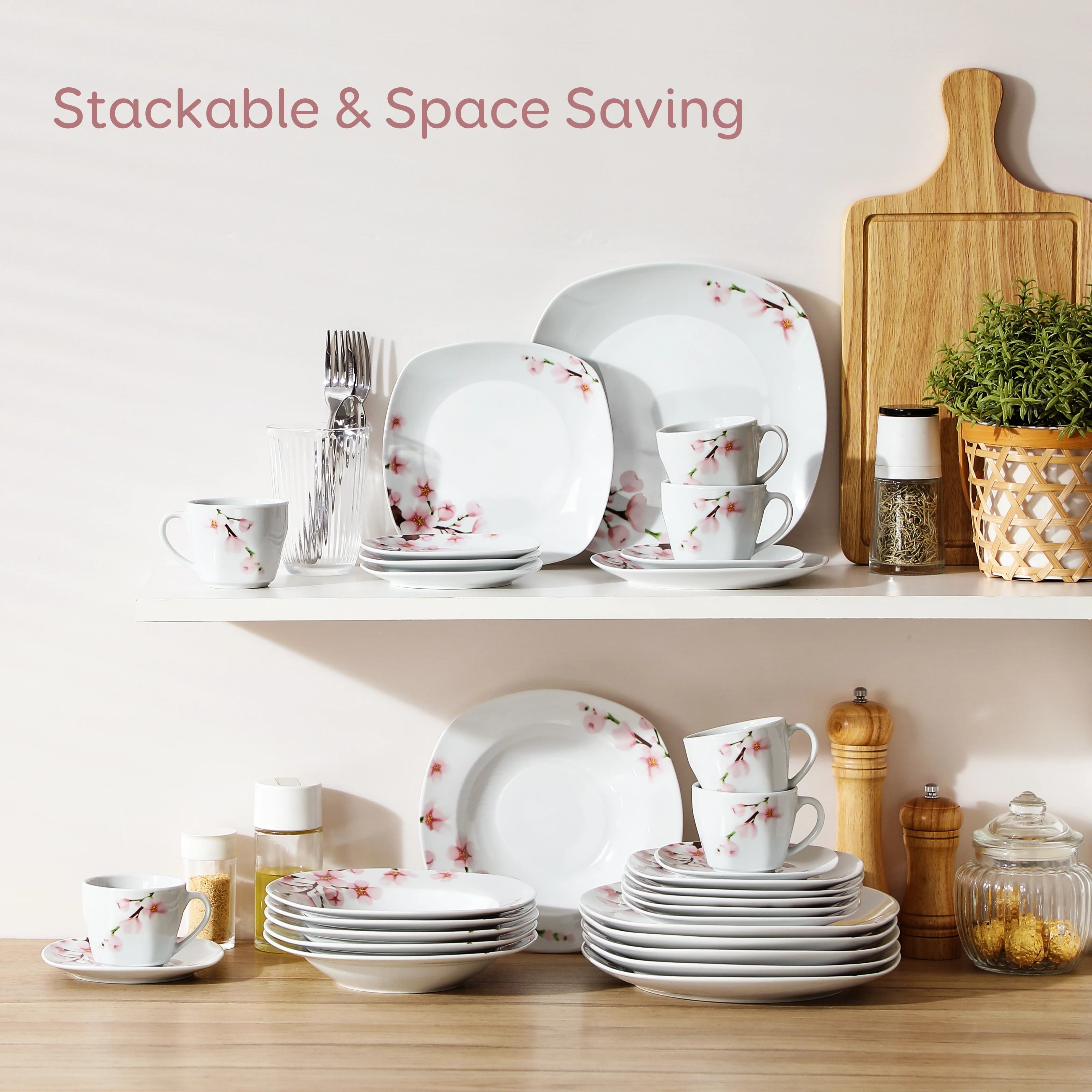 SWEET ANNIE, 30/24/20 Pcs Porcelain Dinnerware Set