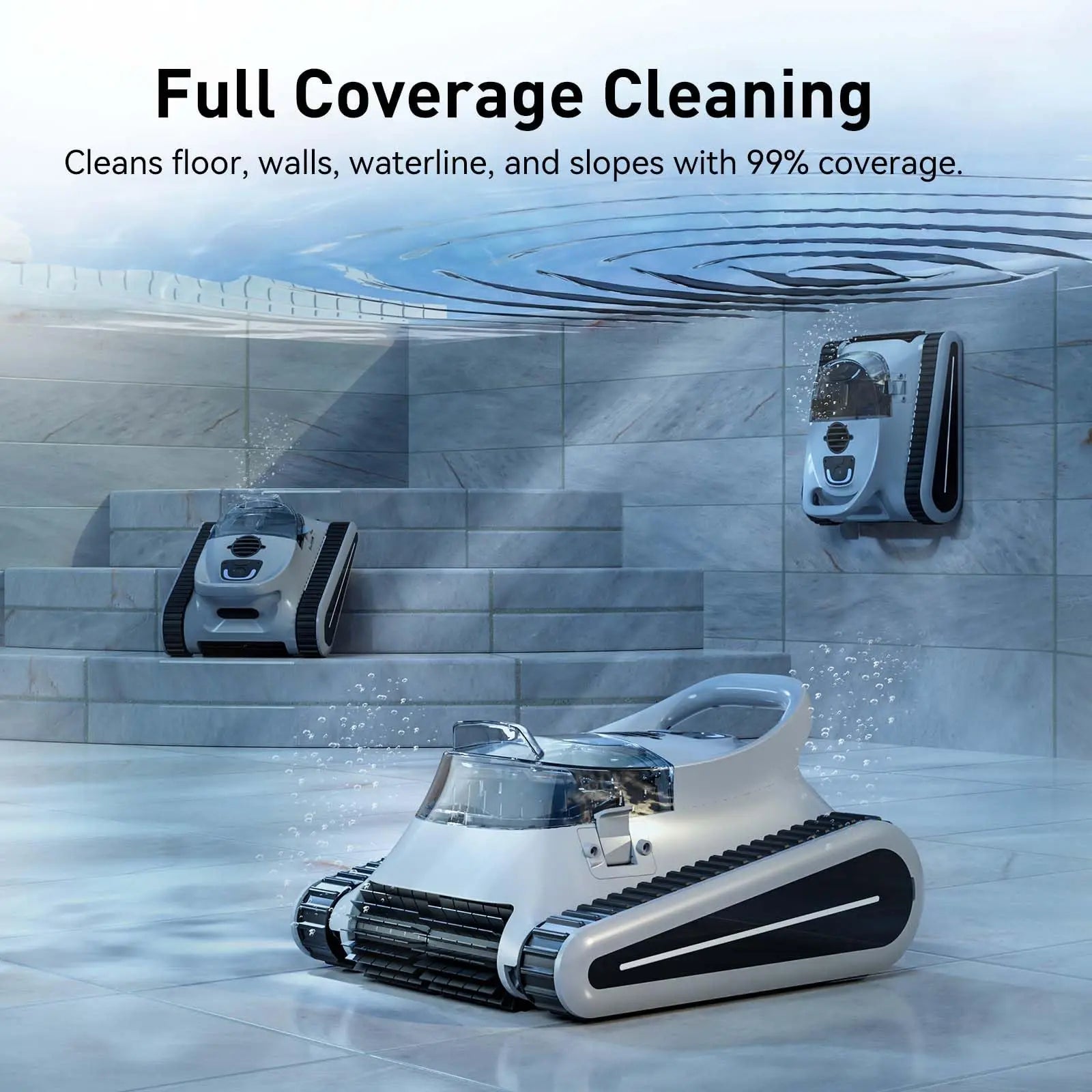 (2025 New) Seauto Crab Pro Cordless Robotic Cleaner, for Inground Pools up to 2000 Sq.ft
