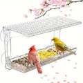 Large Window Bird Feeder with Removable Seed & Water Tray