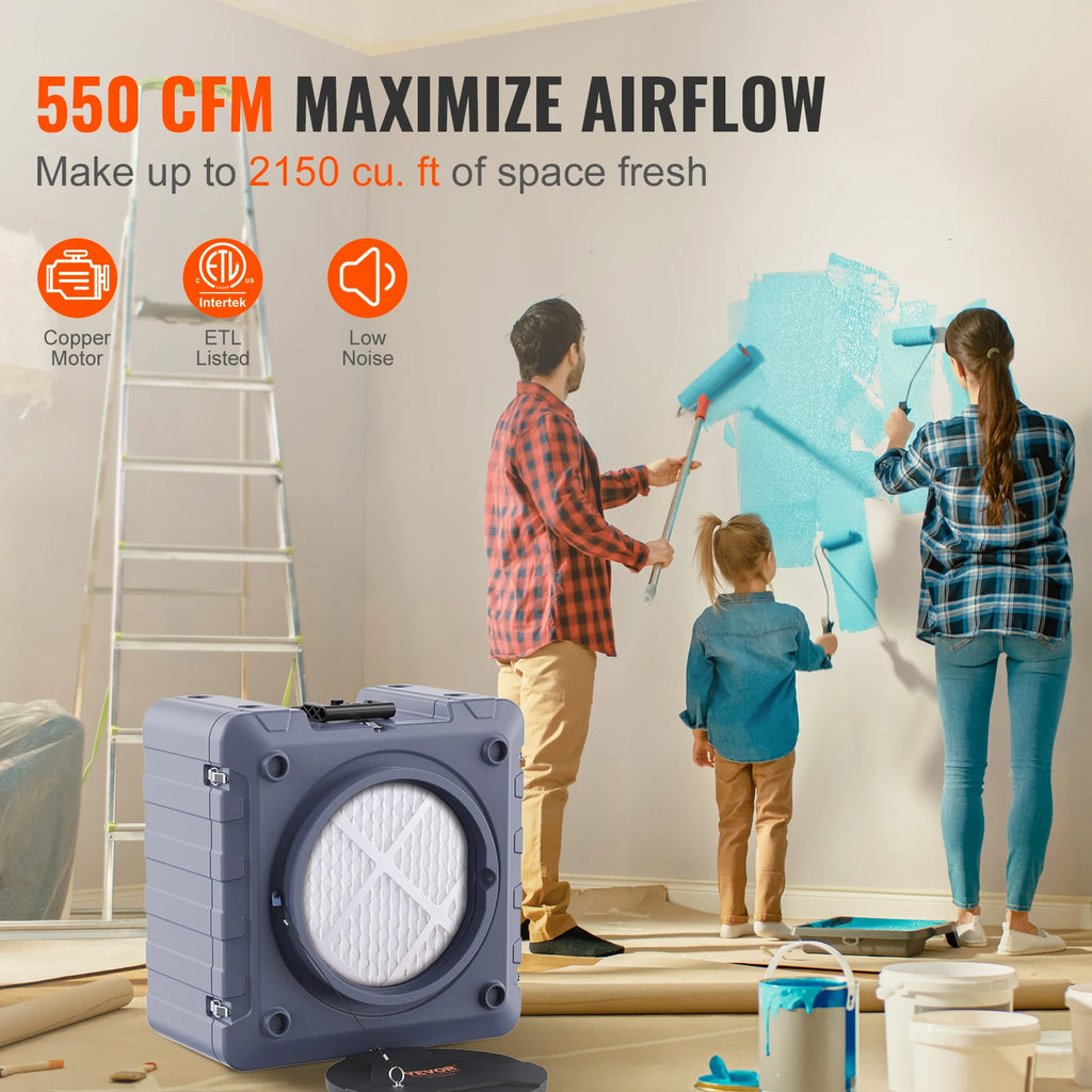 Air Scrubber with 3-Stage Filtration