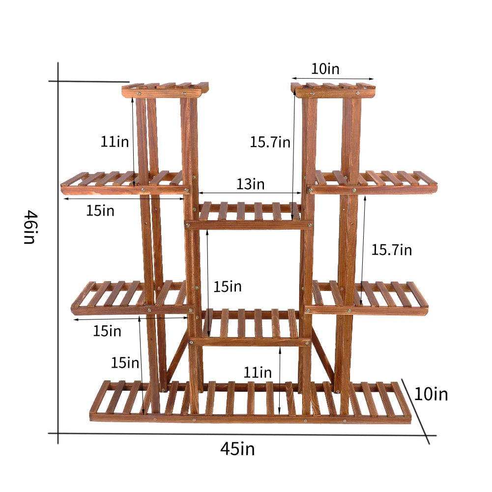 Wooden Multi-Tier Plant Stand