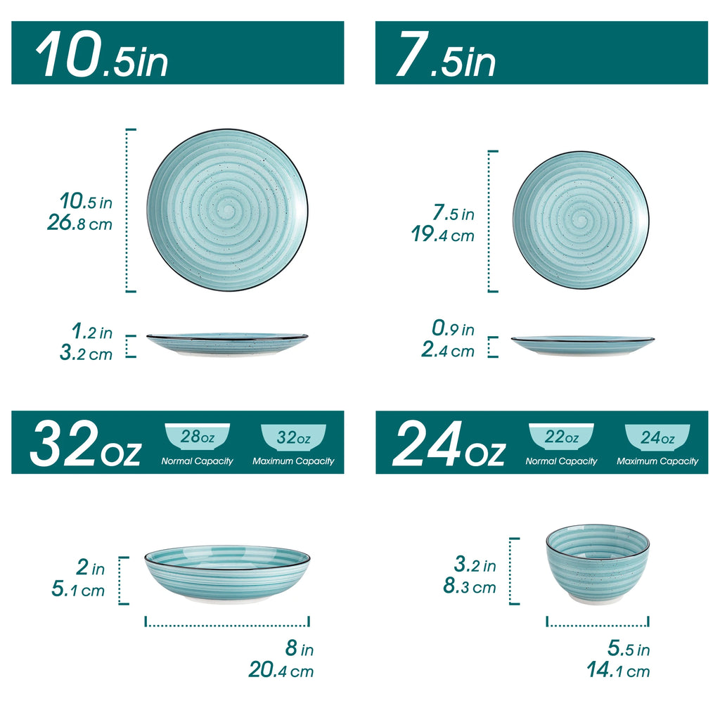 v
Vancasso 24/48 Piece Blue Dinner Sets
