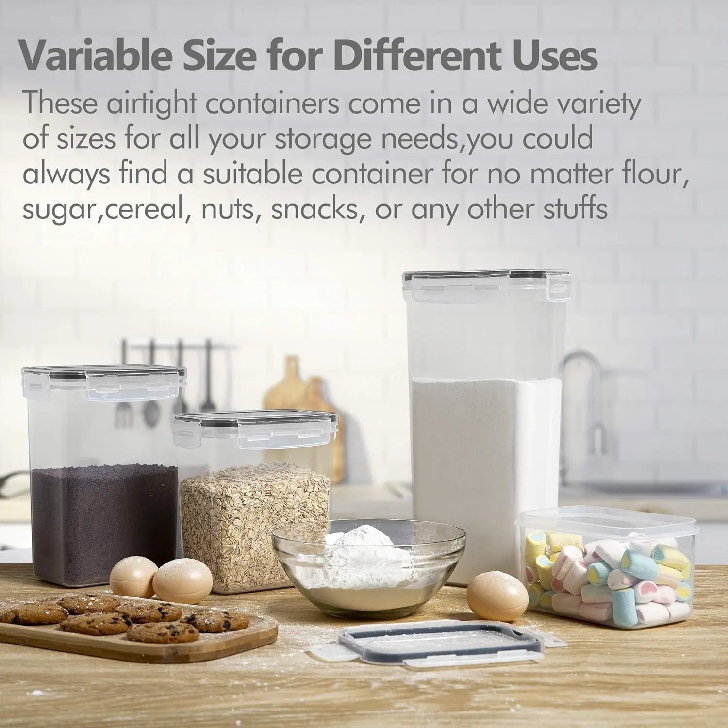 8-Piece Airtight Food Storage Containers Set with Lids