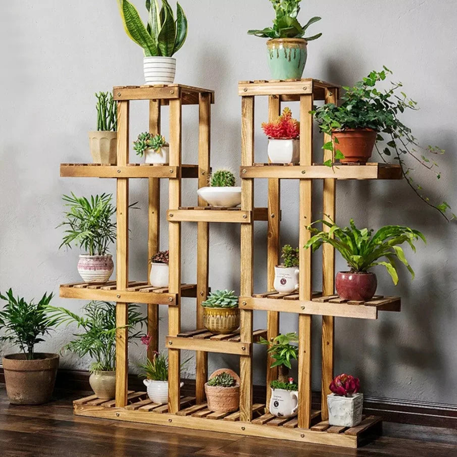 Wooden Multi-Tier Plant Stand