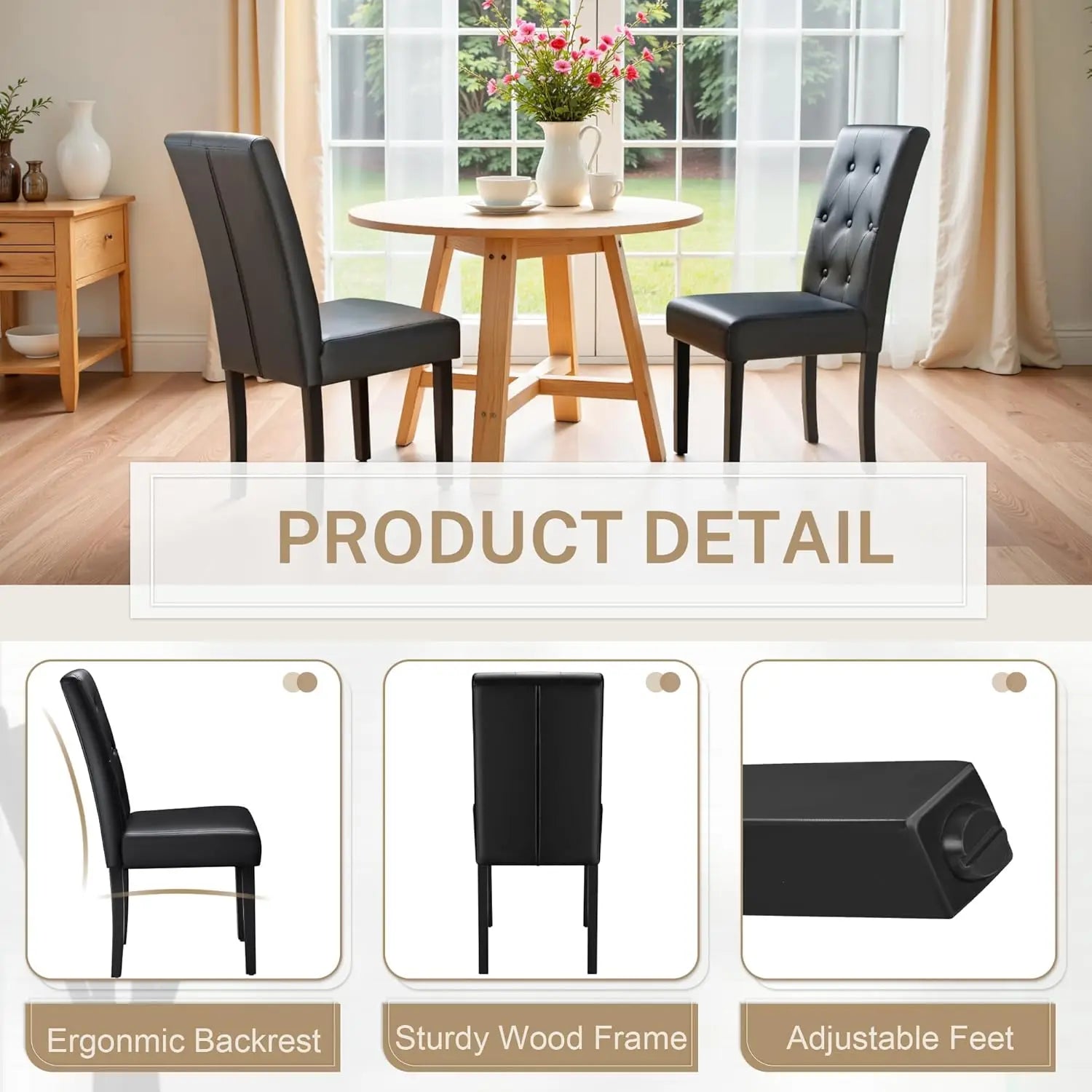 Upholstered Dining Chairs, Set of 4