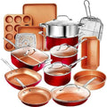 20 Pc Pots and Pans Nonstick Cookware Set with Lids + Bakeware Set Complete