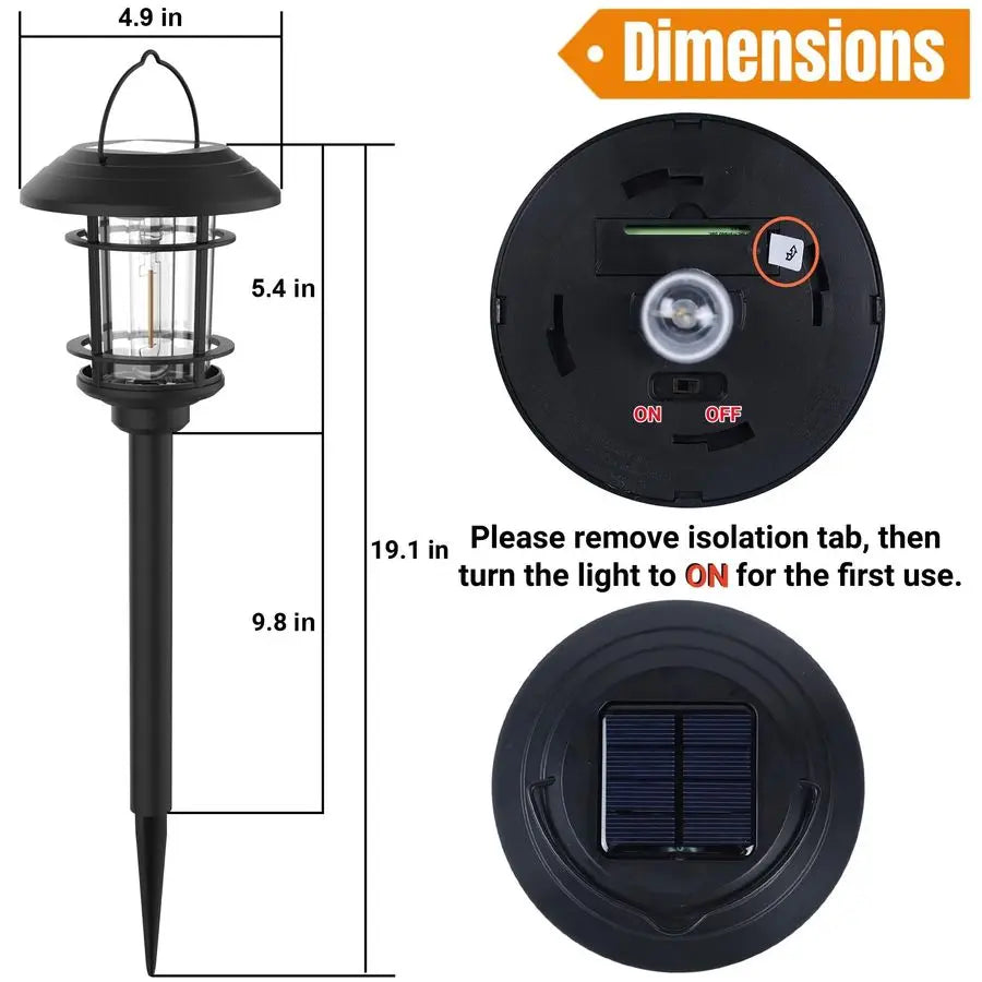 6 Pack Solar Dual Use Outdoor Path Lights