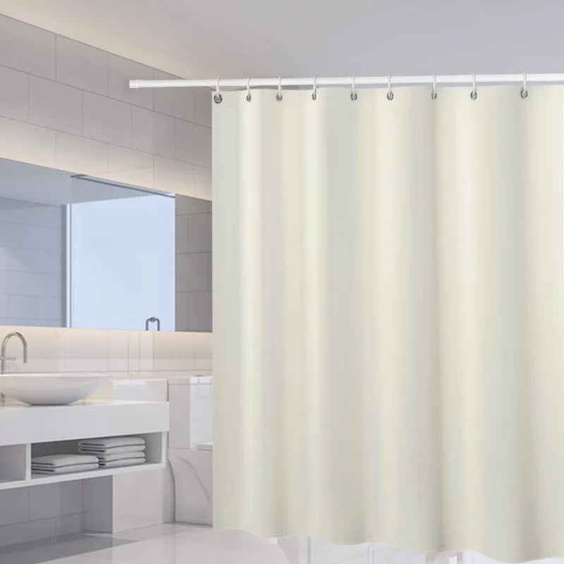 Waterproof Shower Curtain with 12 Hooks