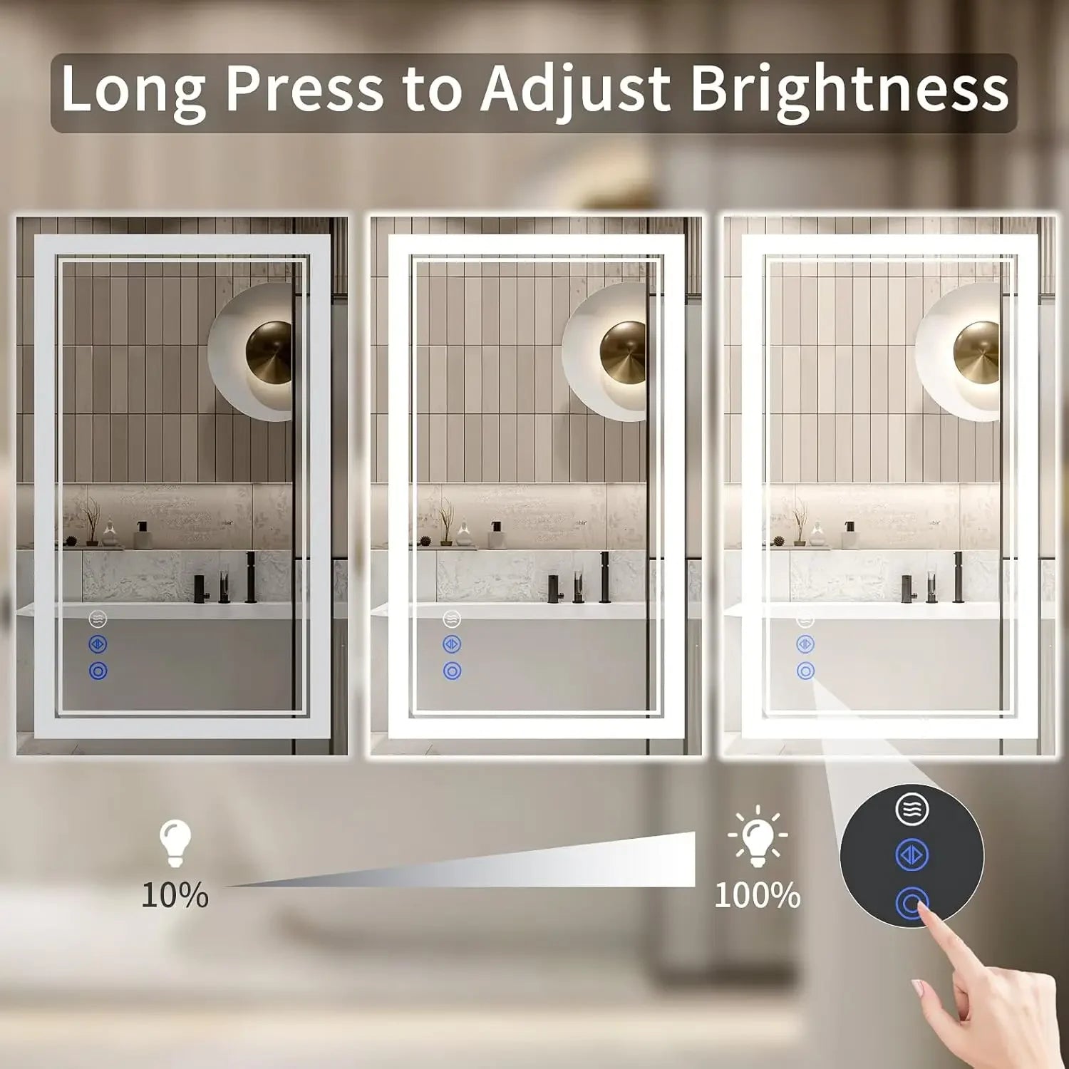 24"x32" LED Bathroom Mirror with Lights