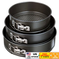 3 Piece Nonstick Carbon Steel Springform Cake Pan Set