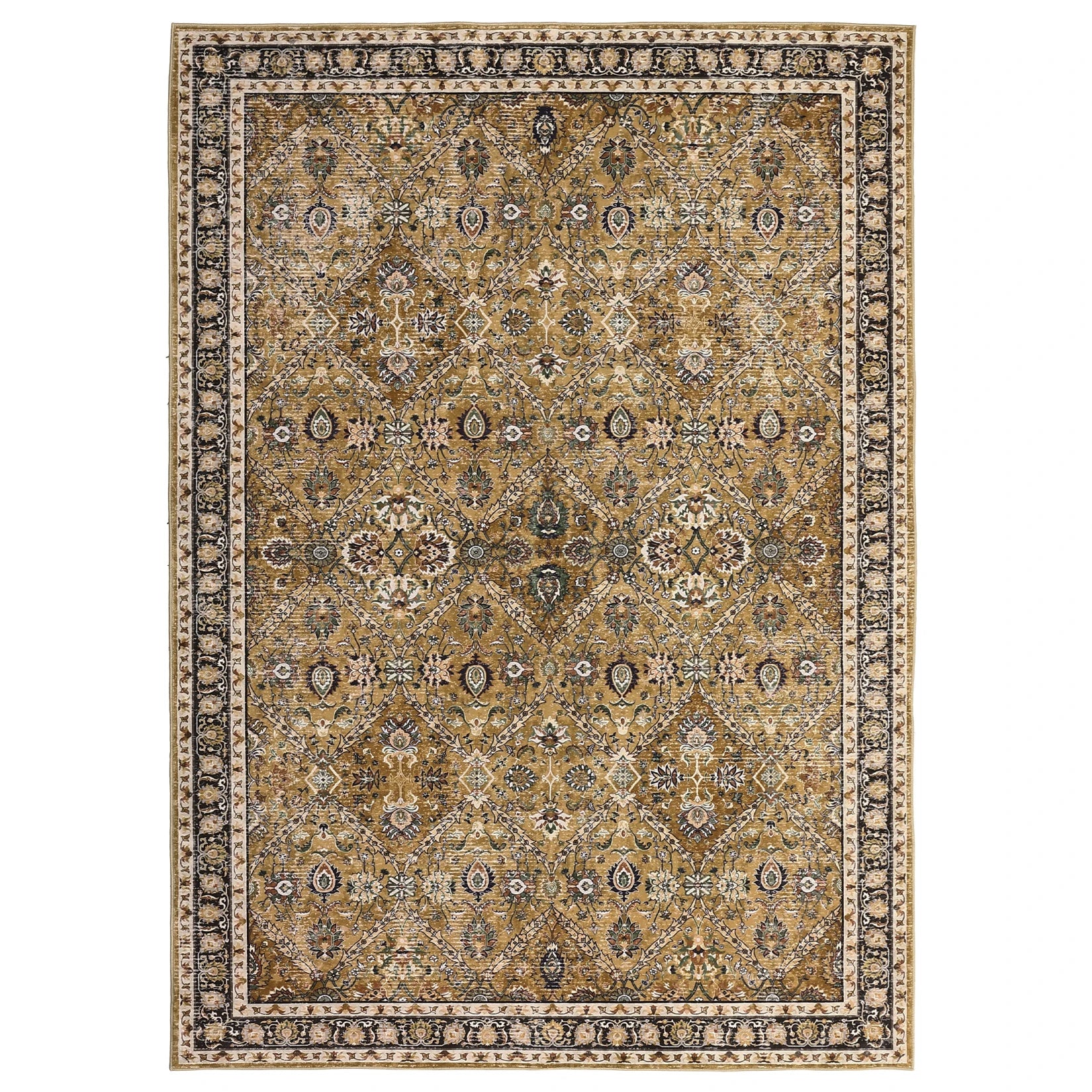 Blue and White Living Room Area Rug