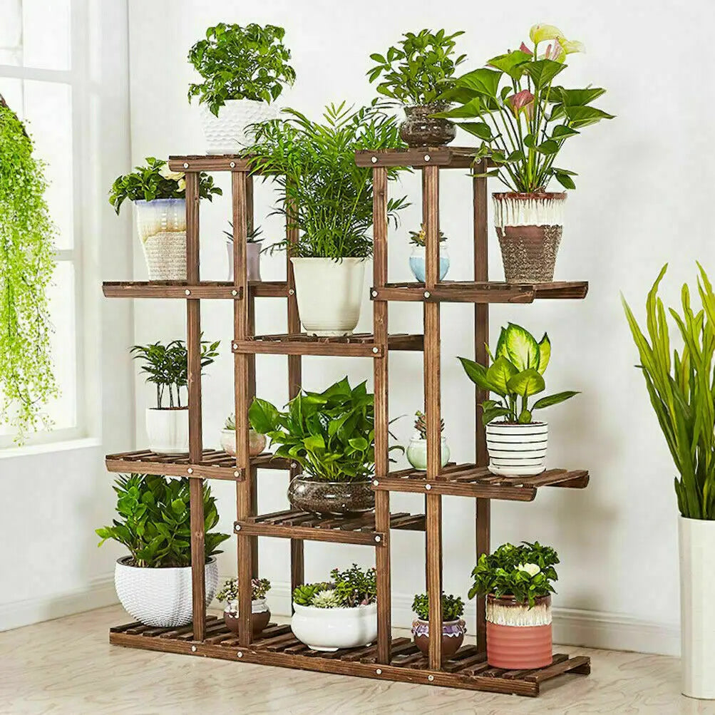 Wooden Multi-Tier Plant Stand