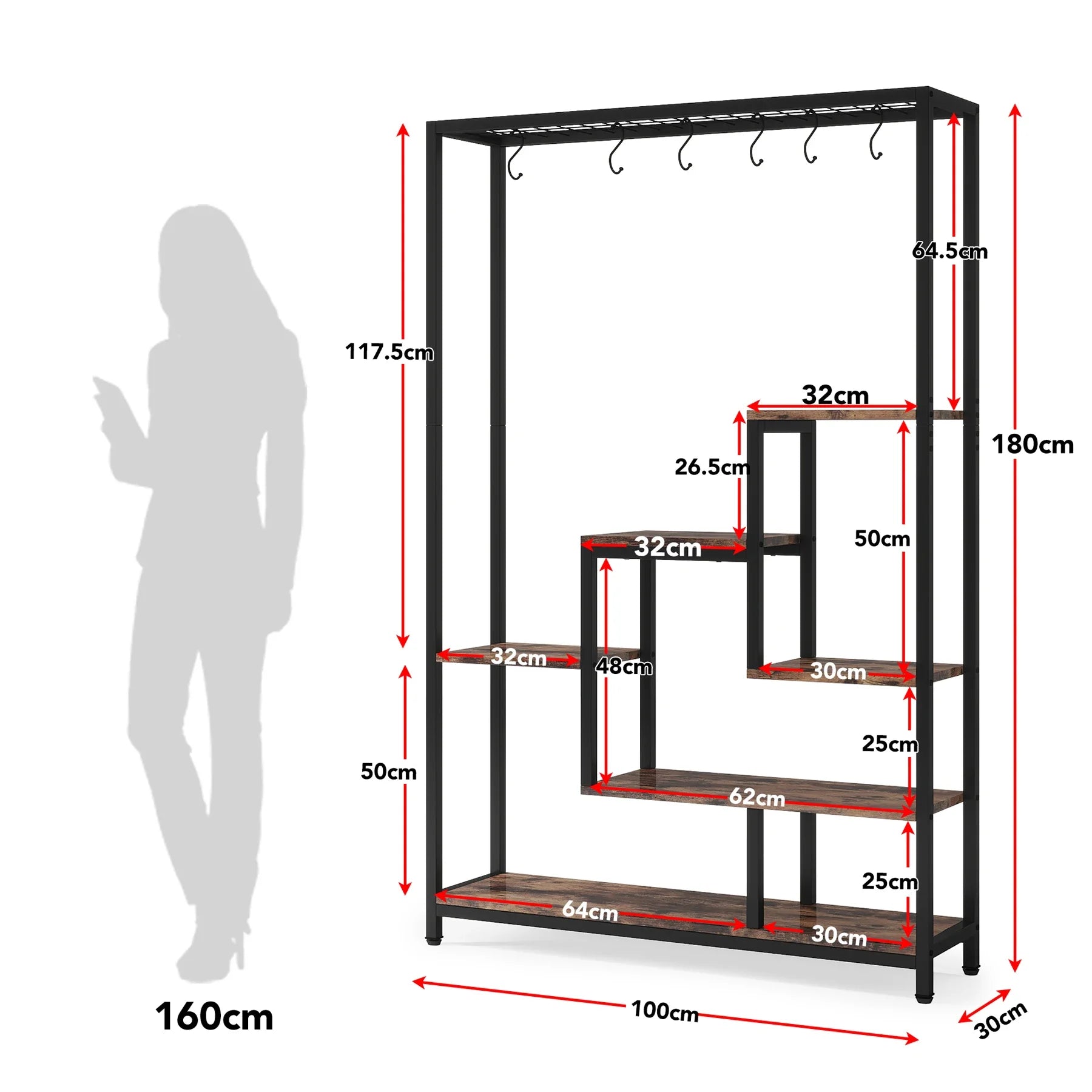 Tribesigns 70.9 inch, 5 Tiers Indoor Plant Stand