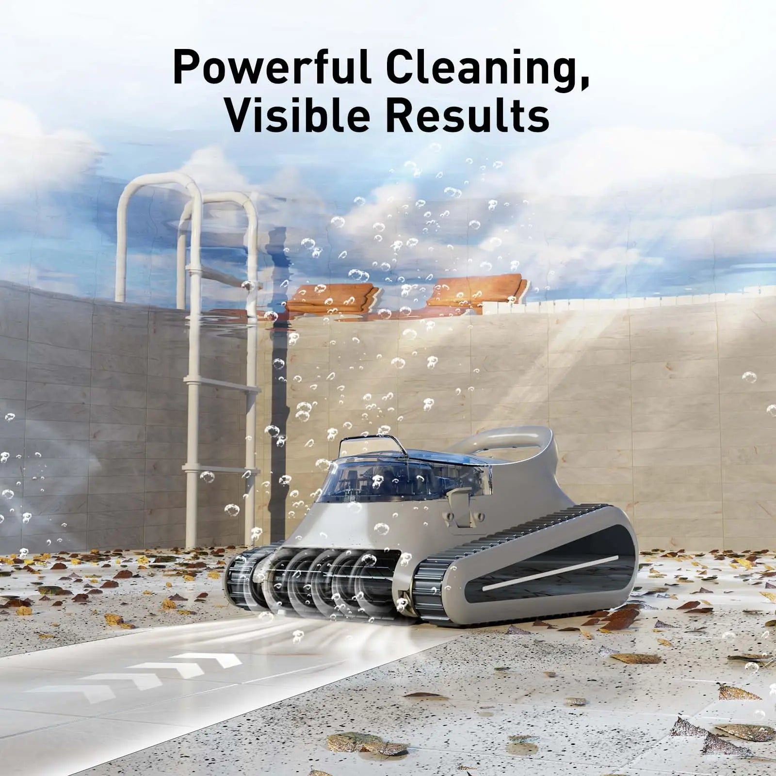 (2025 New) Seauto Crab Pro Cordless Robotic Cleaner, for Inground Pools up to 2000 Sq.ft