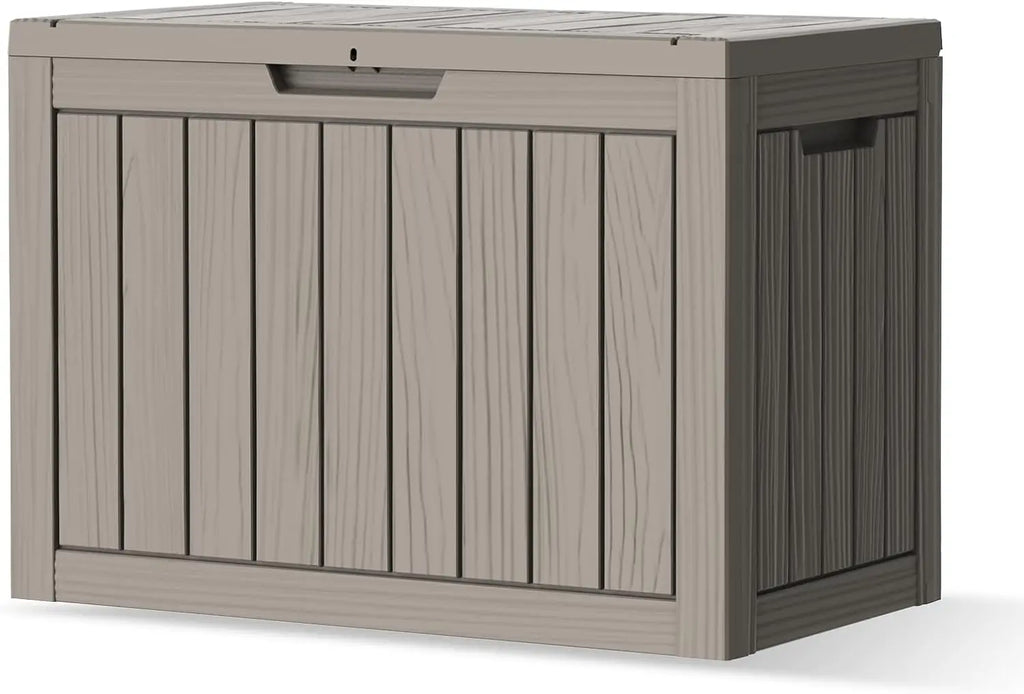 45Gal Black Deck Box - Waterproof & UV-Resistant - For