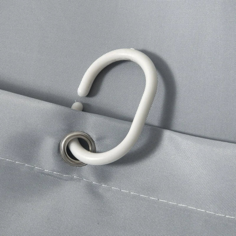 Waterproof Shower Curtain with 12 Hooks