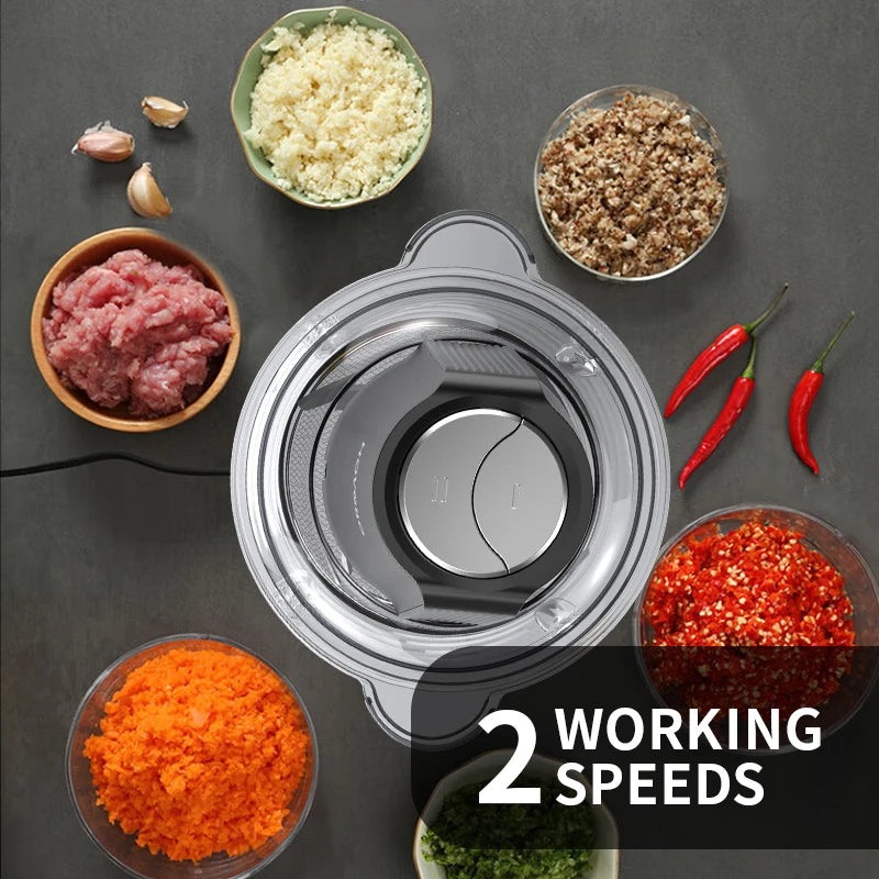 Food Processor, 350W Powerful Meat Grinder,