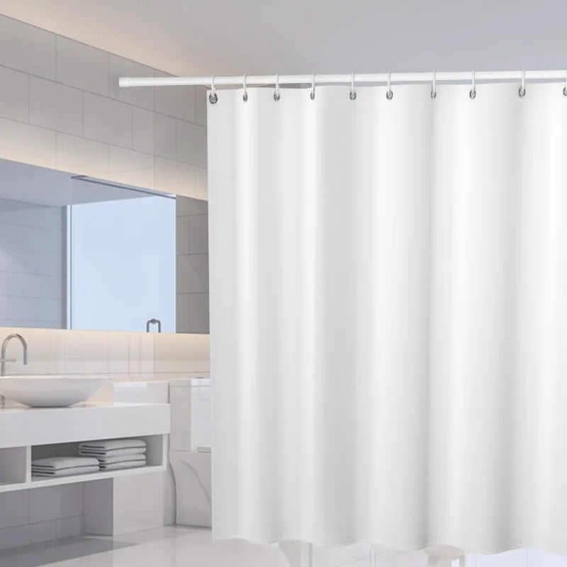 Waterproof Shower Curtain with 12 Hooks