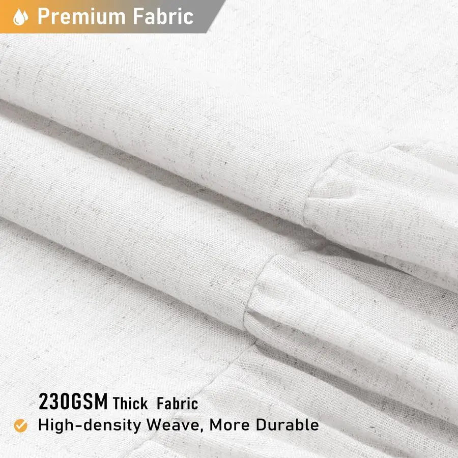 Long Linen Shower Curtain