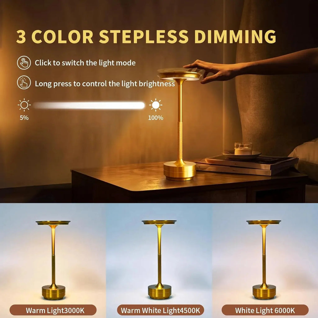 2PCS Rechargeable Wireless Table Lamp