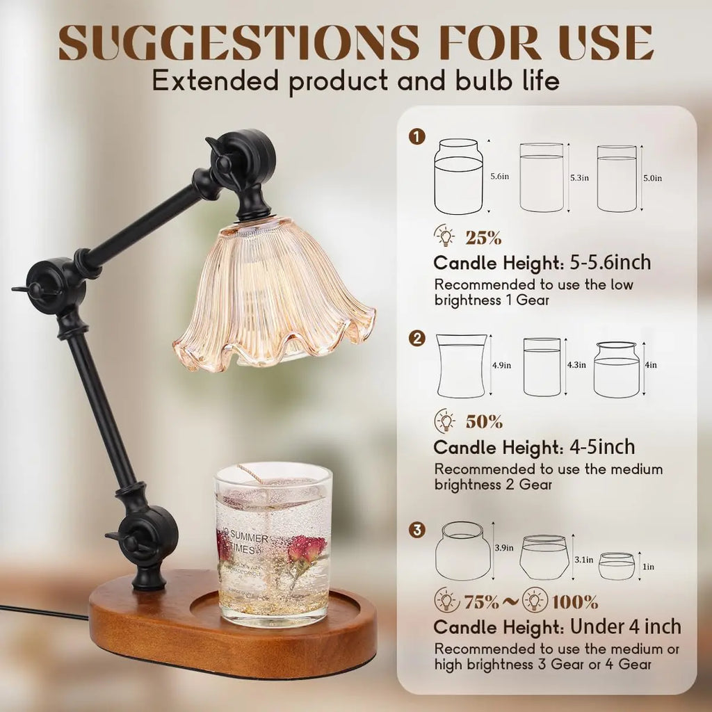 Candle Warmer Lamp with 2 Bulbs