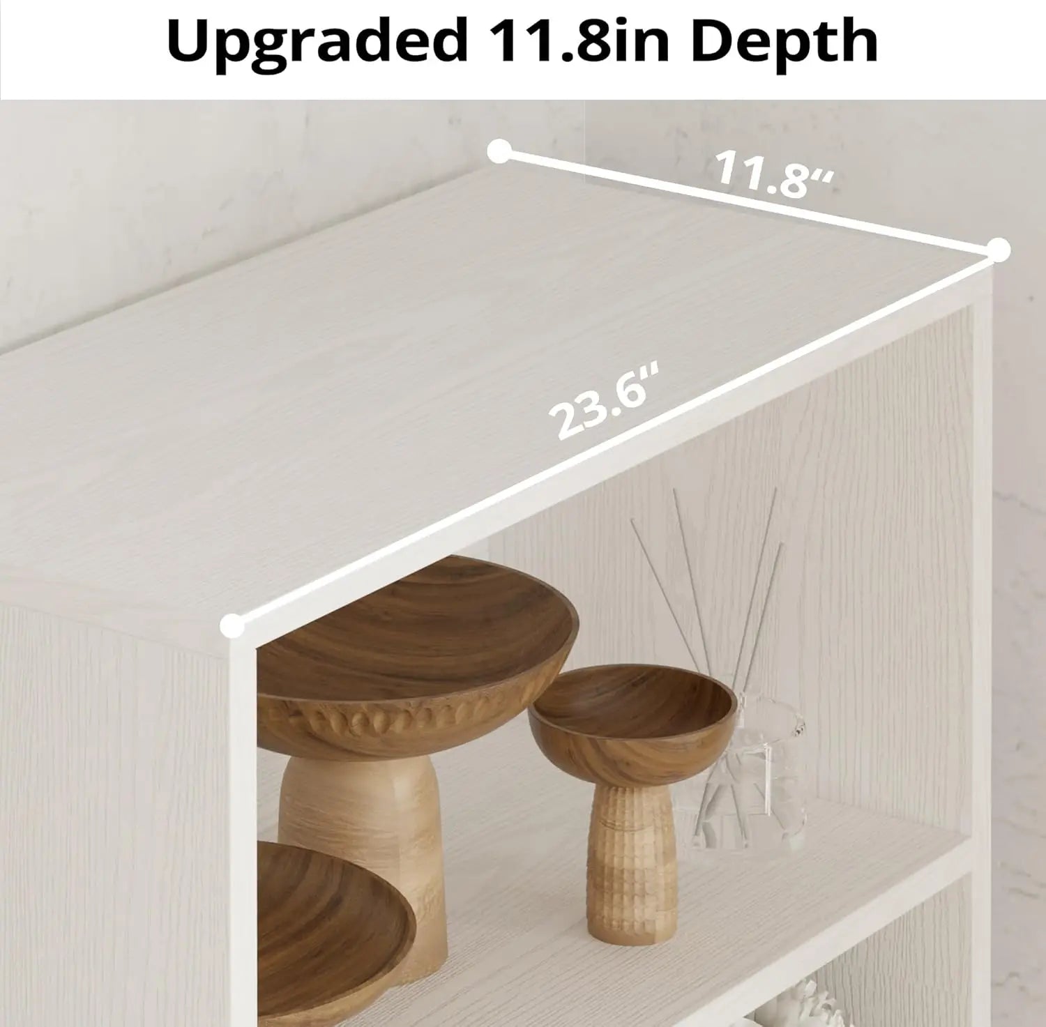 Industrial Bookcase with Doors 11.8 in Depth Floor Standing 5 Shelf Display Storage Bookcase Shelves