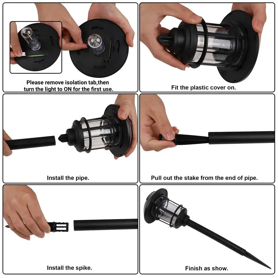 6 Pack Solar Dual Use Outdoor Path Lights