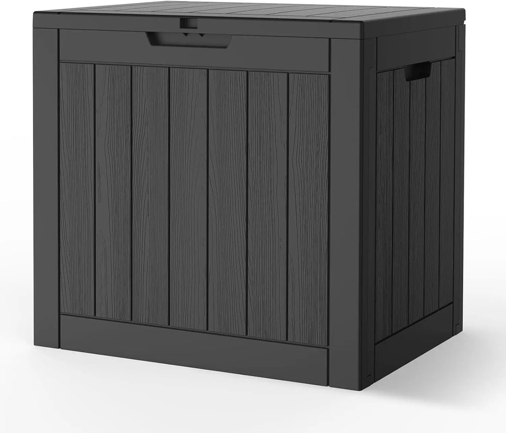 45Gal Black Deck Box - Waterproof & UV-Resistant - For