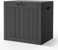 45Gal Black Deck Box - Waterproof & UV-Resistant - For
