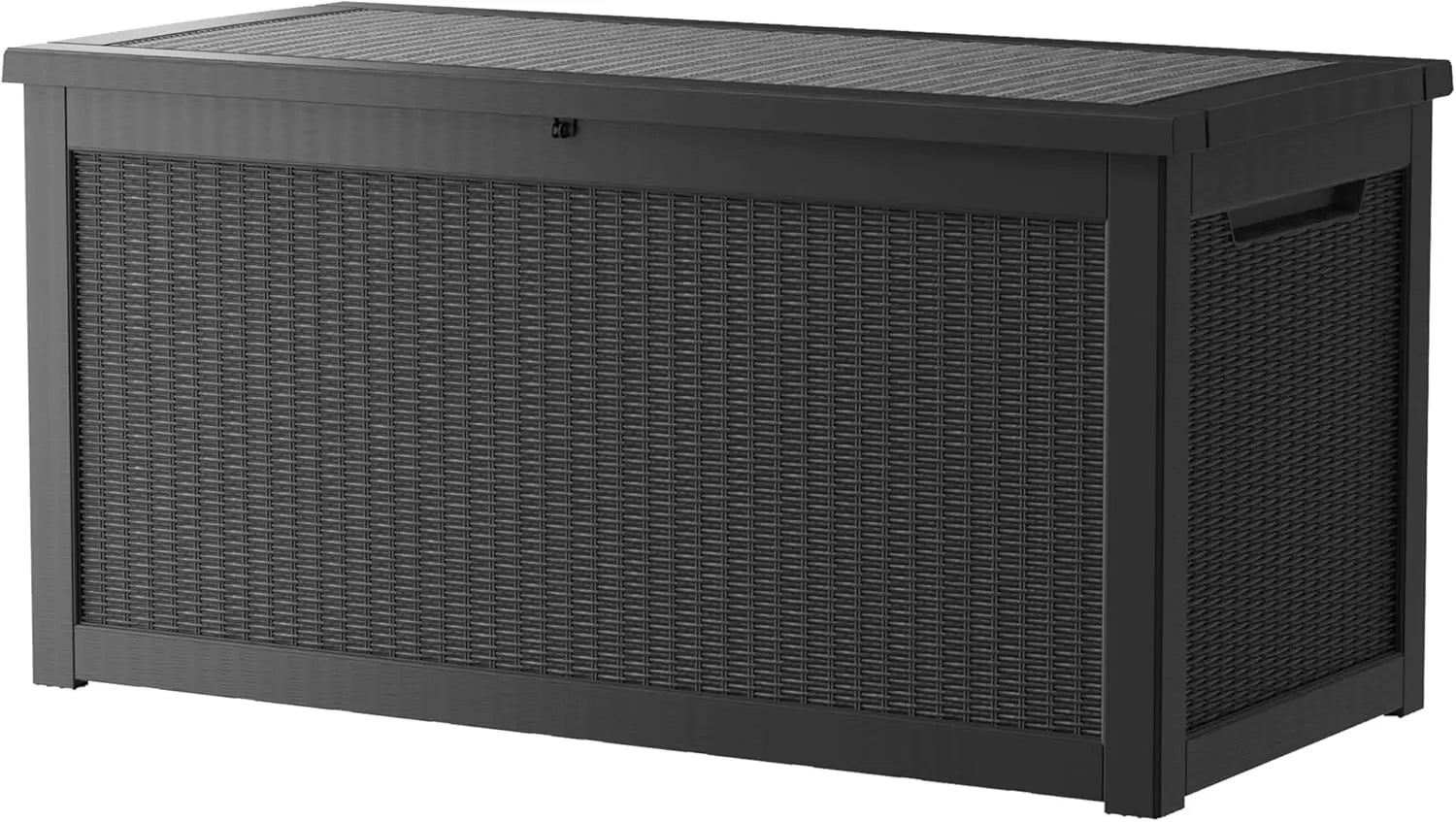 320 Gallon Lockable Resin Deck Box, Waterproof & UV-Resistant