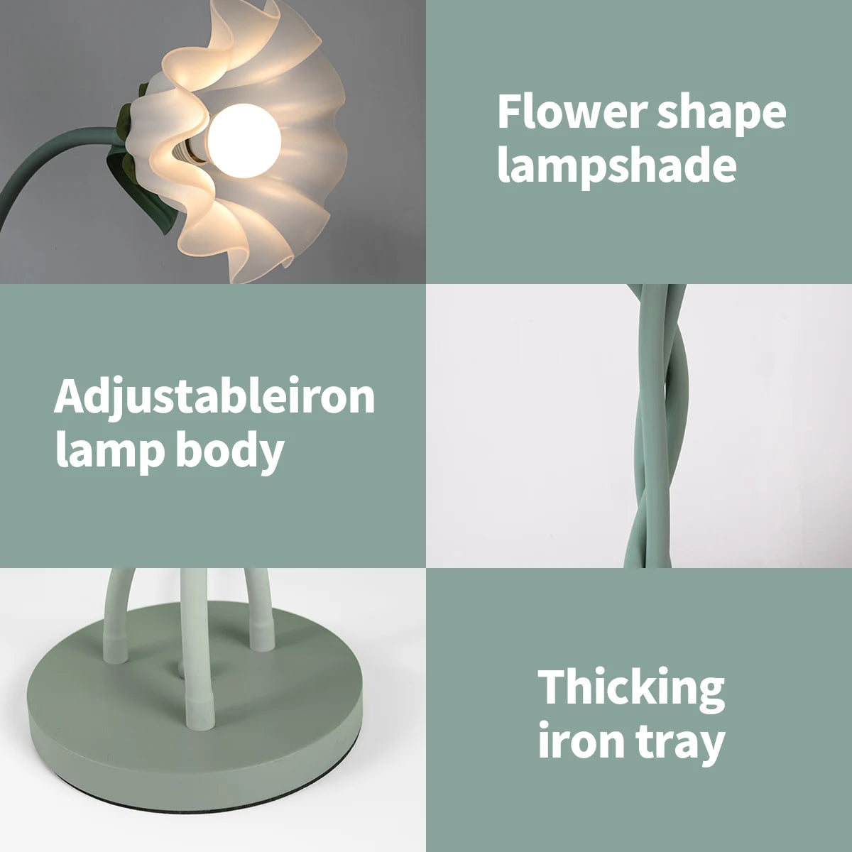 Retro 3-Head Flower Floor Lamp