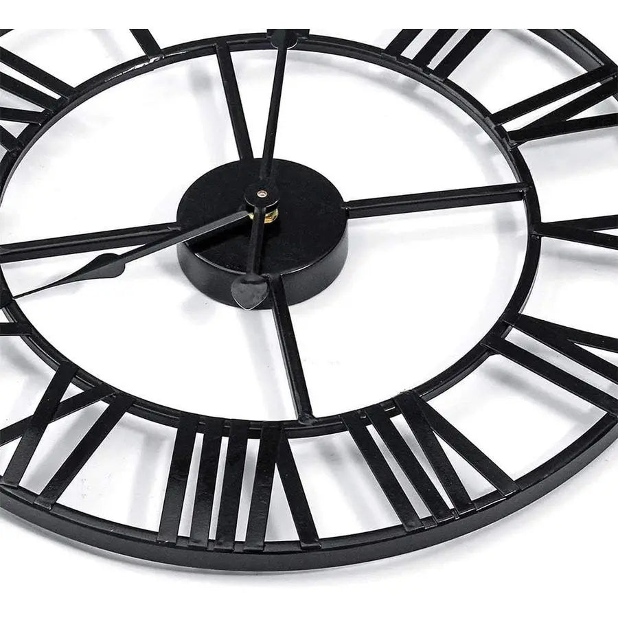 24 inch Large Roman Numeral Wall Clock, Indoor/Outdoor Patio, Waterproof