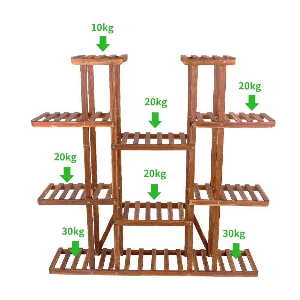 Wooden Multi-Tier Plant Stand