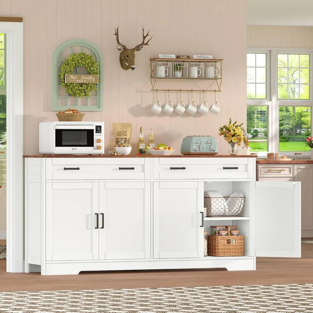 Buffet Cabinet with Storage and Drawers, Buffet Cabinet with