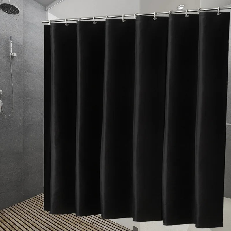 Waterproof Shower Curtain with 12 Hooks
